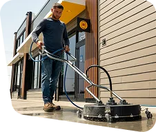 Easiwash crew on site at a commercial property